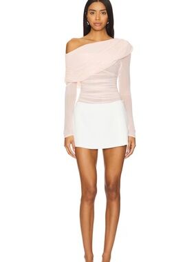 Lovers + Friends Blush Off-Shoulder Mesh Top ONLY WORN ONCE